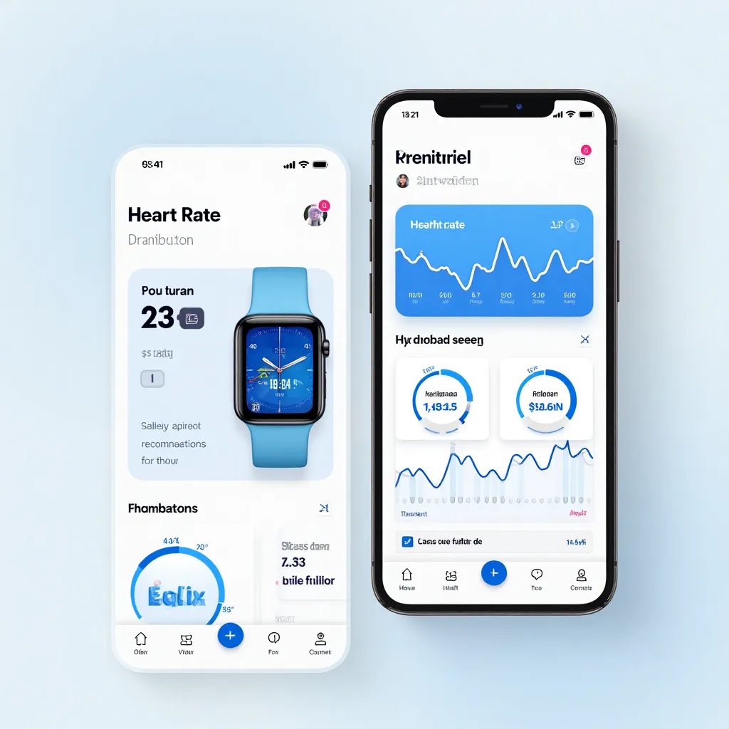 Health tracking wearable app interface